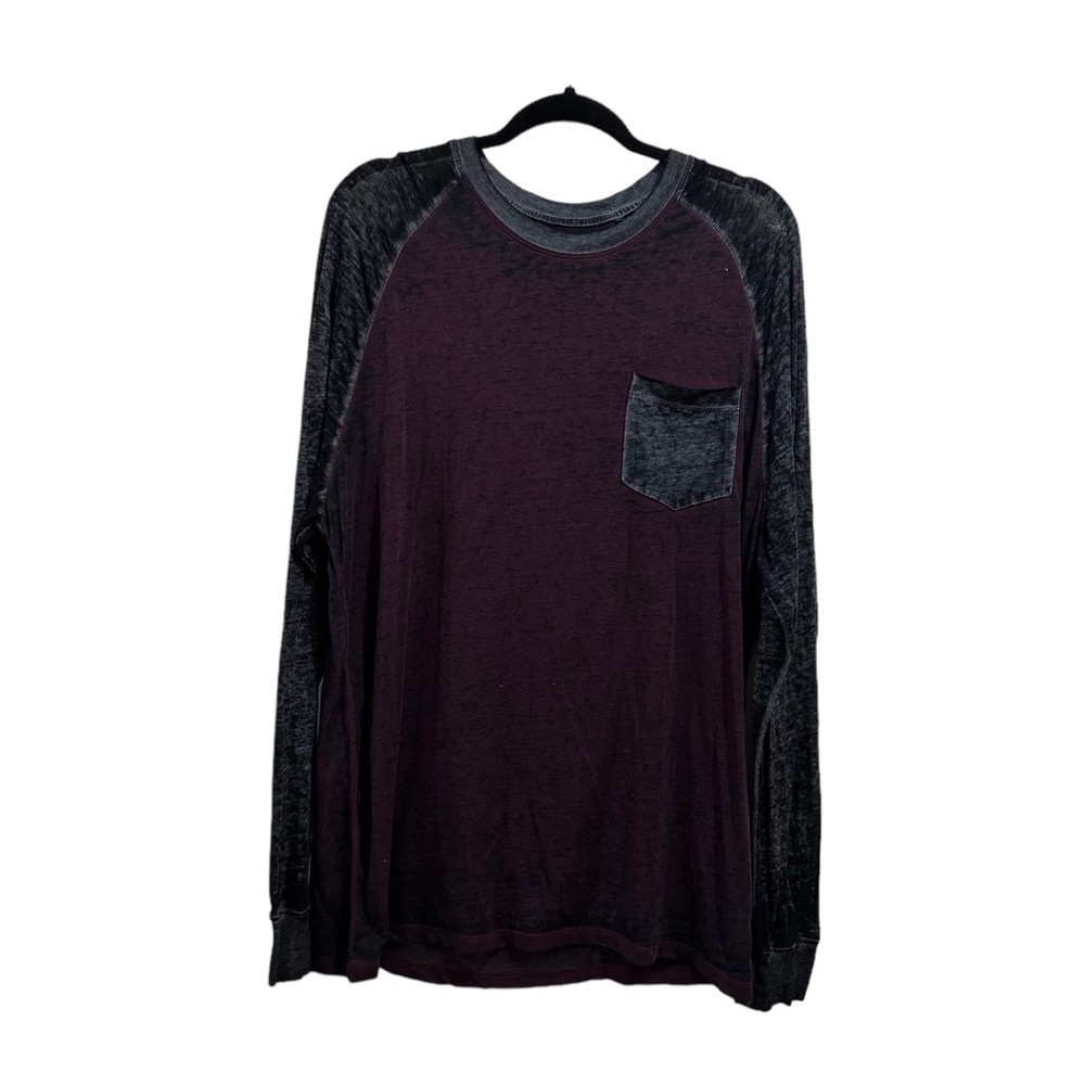 Retrofit long sleeve crew neck burnout style pocket shirt size XXL